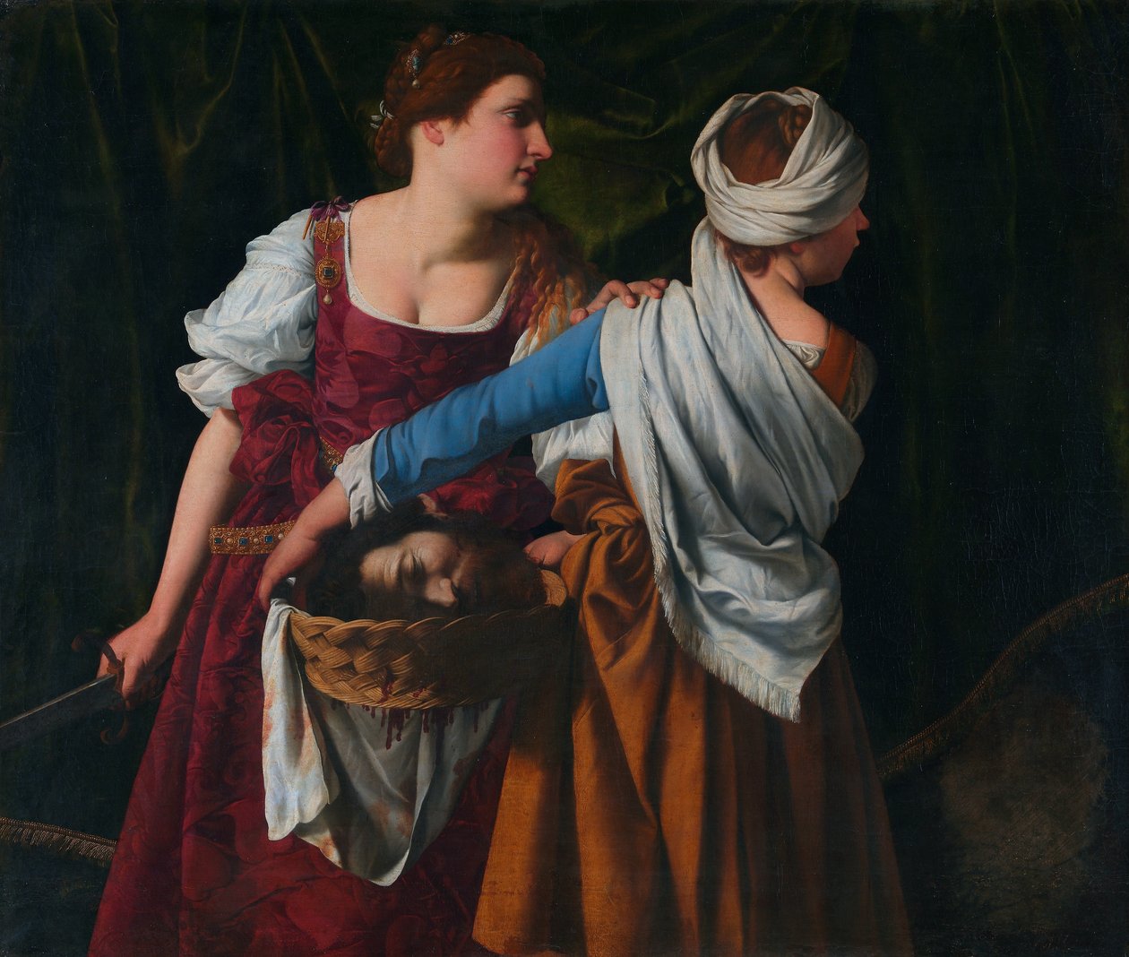 Judith und ihre Dienerin mit dem Kopf von Holofernes von Orazio Gentileschi