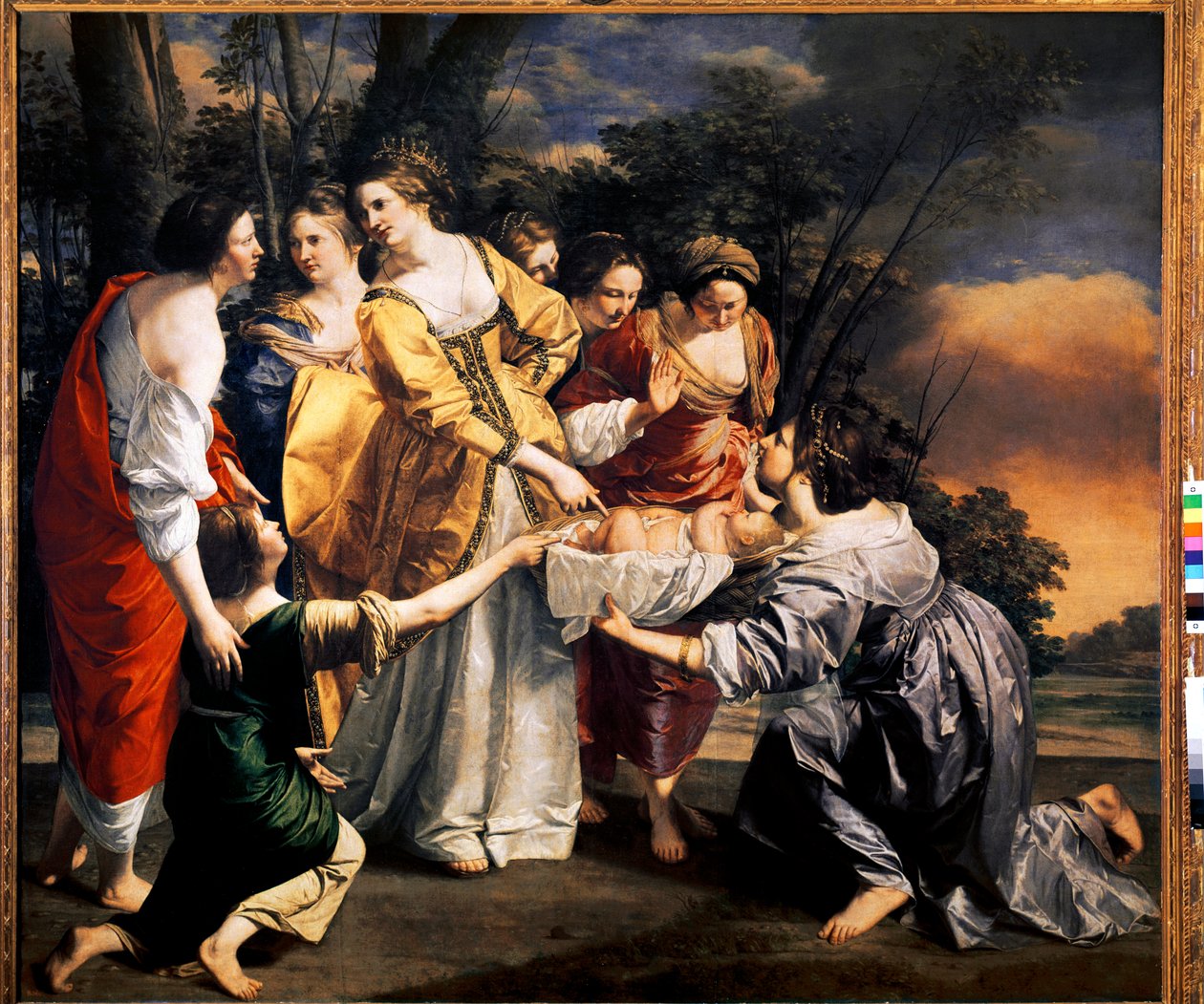 Moses rettet die Wasser des Nils von Orazio Gentileschi