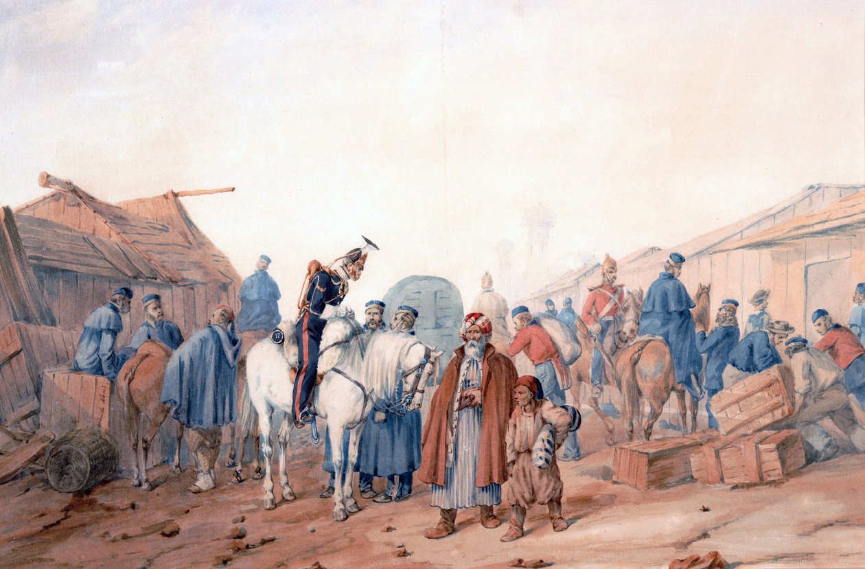 Versorgungsbasis der britischen Armee im Hafen von Balaklawa von Orlando Norie