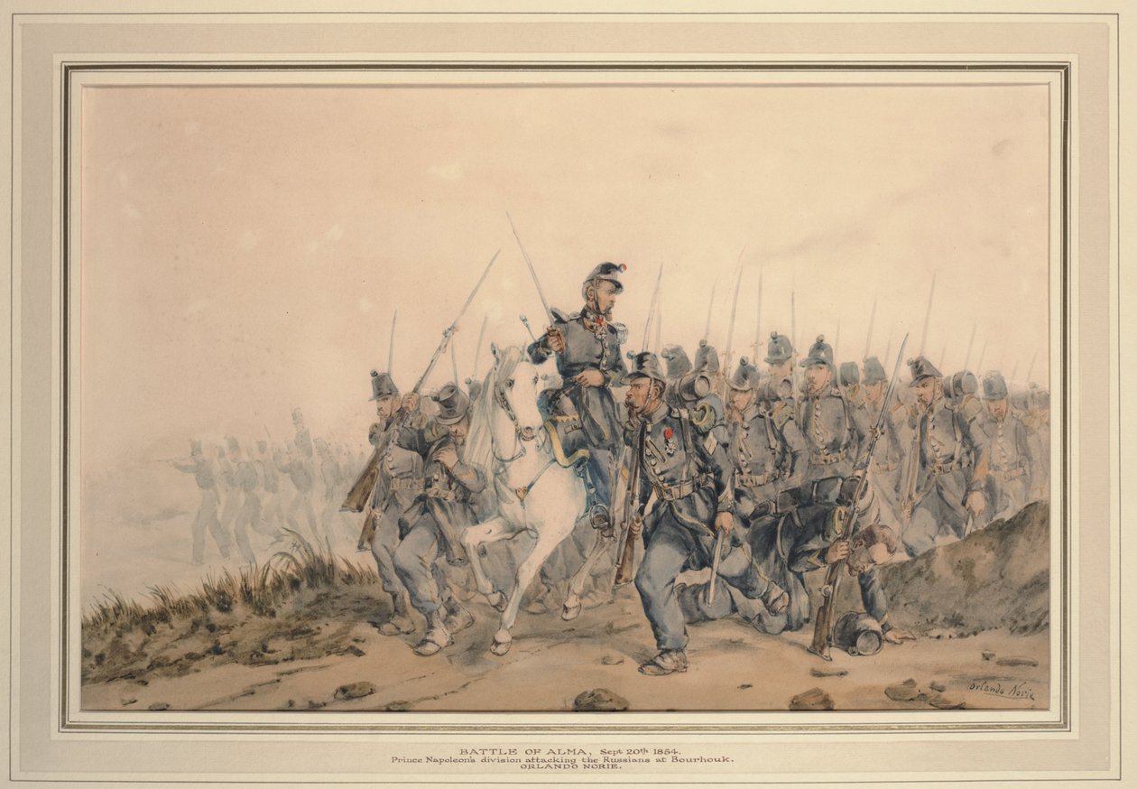 Die Schlacht an der Alma am 20. September 1854, 1854 von Orlando Norie