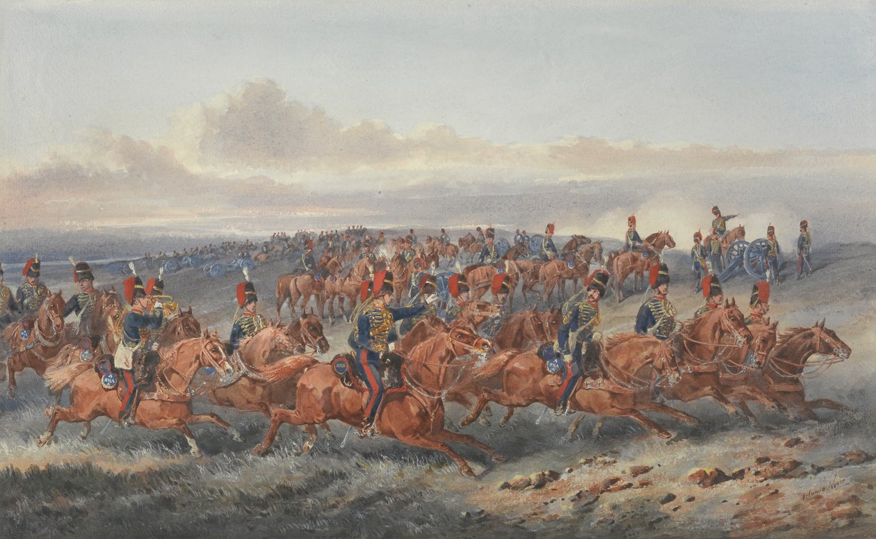 Die Kastanientruppe (A Batterie) Königliche Pferdeartillerie von Orlando Norie