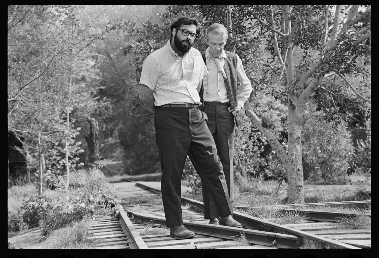Francis Ford Coppola und Fred Astaire am Set von 