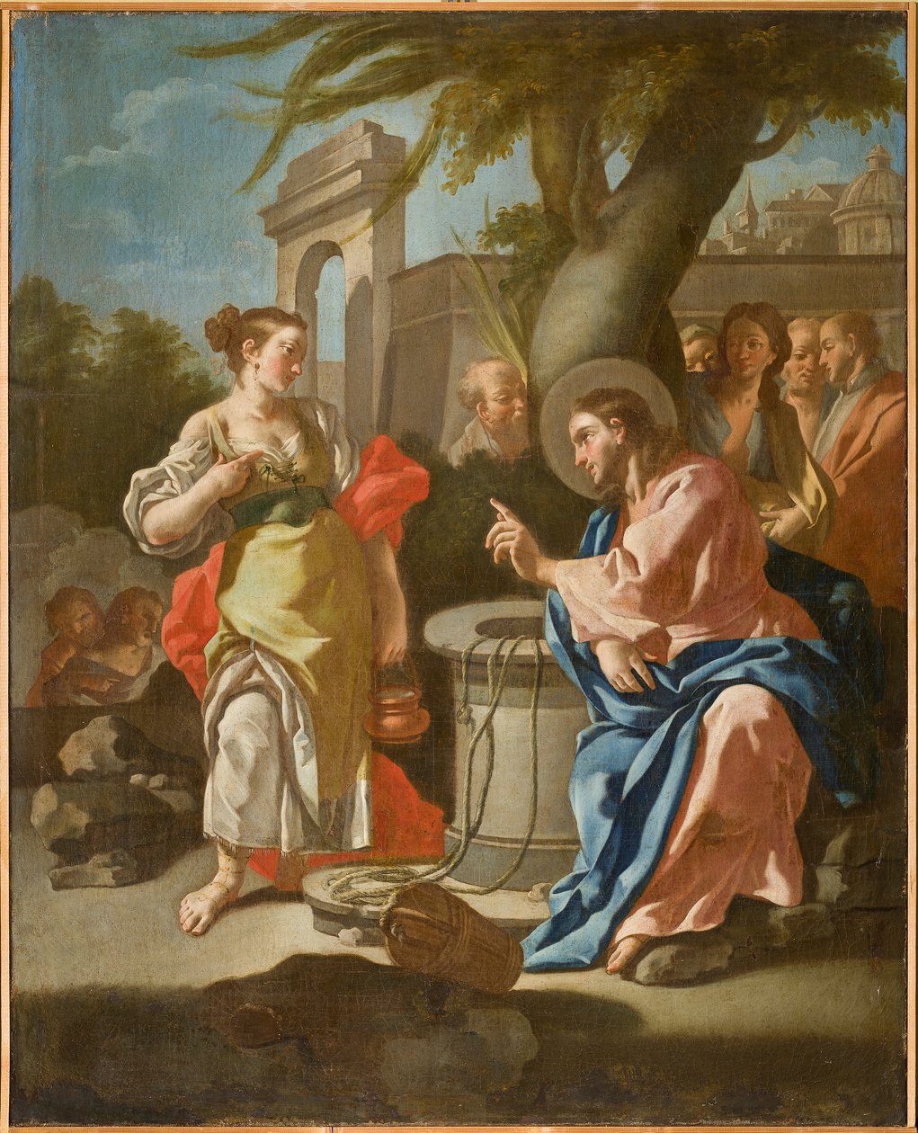 Jesus und die Samariterin, zweite Hälfte des 18. Jahrhunderts von Oronzo Tisio