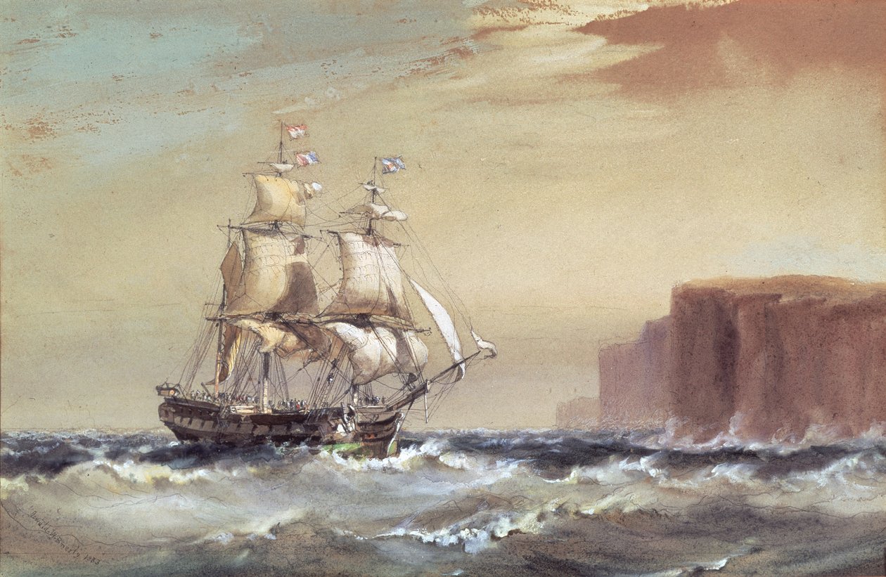 Auswandererschiff, das vor Sydney Heads ankommt, 1883 von Oswald Walters Brierly