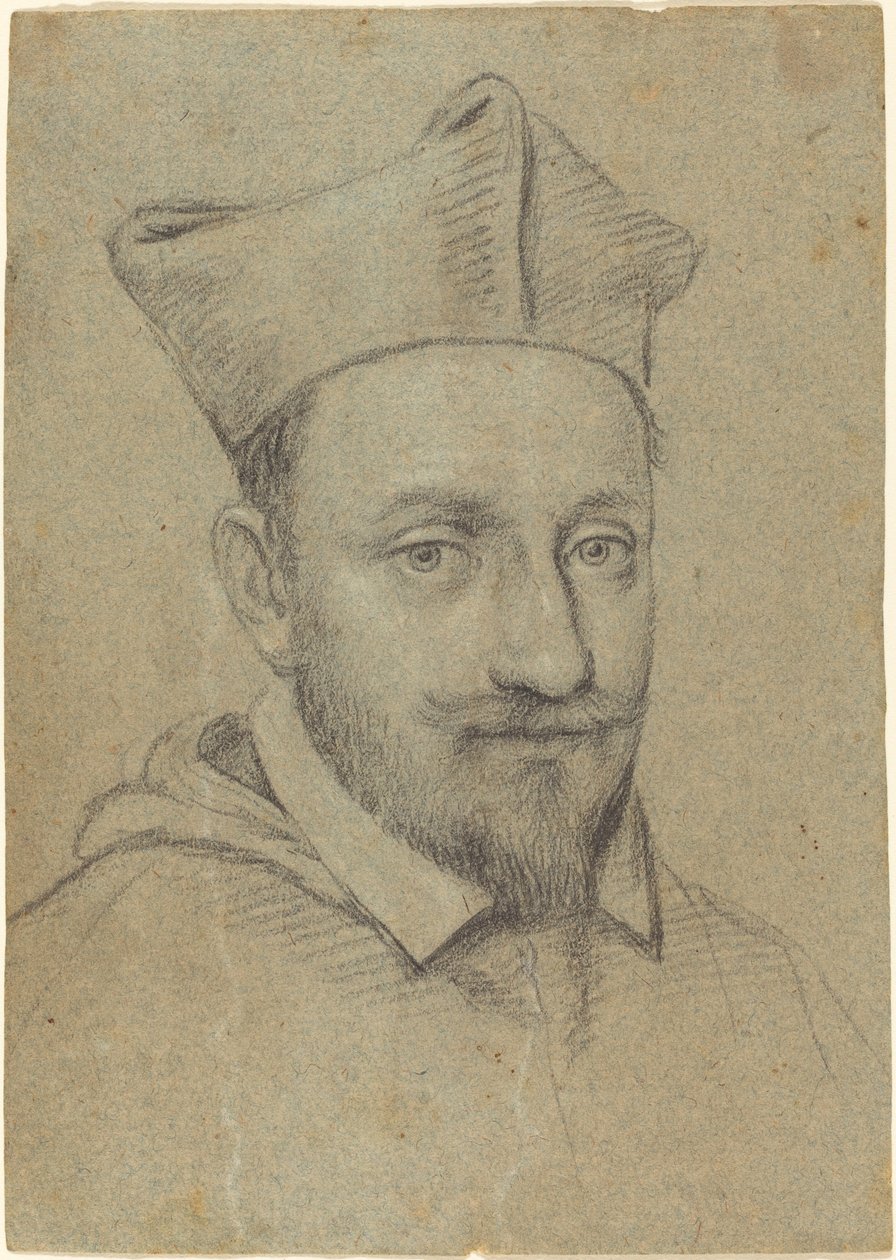 Porträt eines Kardinals (Alessandro Peretti Montalto?) von Ottavio Leoni