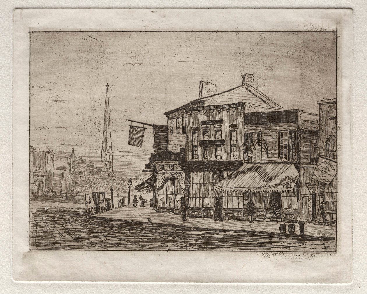 Cleveland, Woodland Avenue und Eagle Street, 1878 von Otto H. Bacher