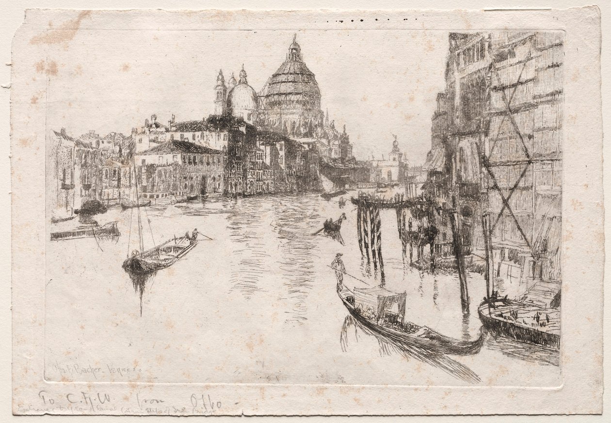 Eingang zum Canal Grande, 1880 von Otto H. Bacher