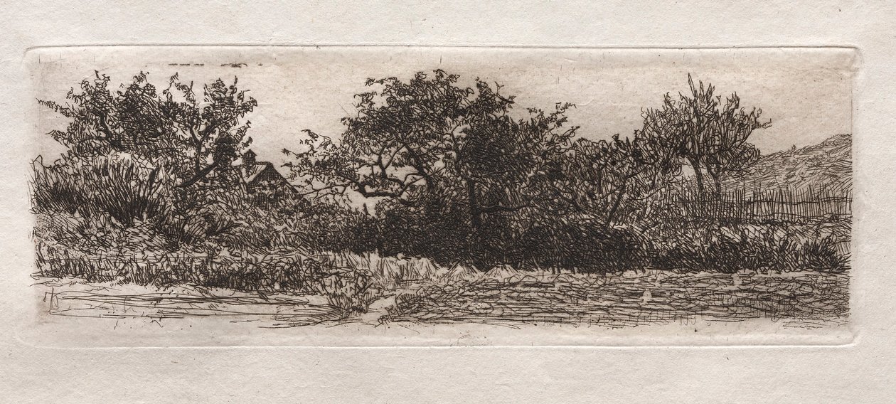 Dächer und Bäume, 1879 von Otto H. Bacher