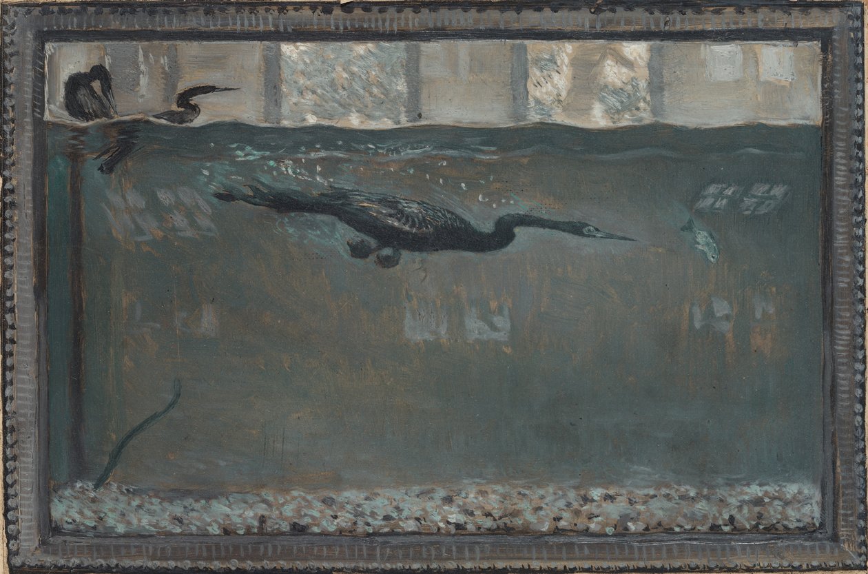 Tauchender Kormoran von Otto Henry Bacher