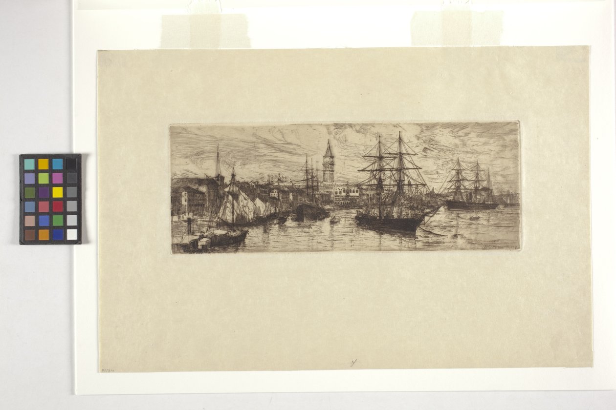 Venedig, Schiffe und Palazzo Ducale von Otto Henry Bacher