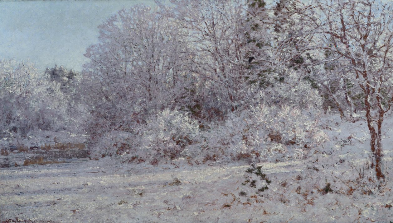 Schnee in München von Otto Ludvig Sinding