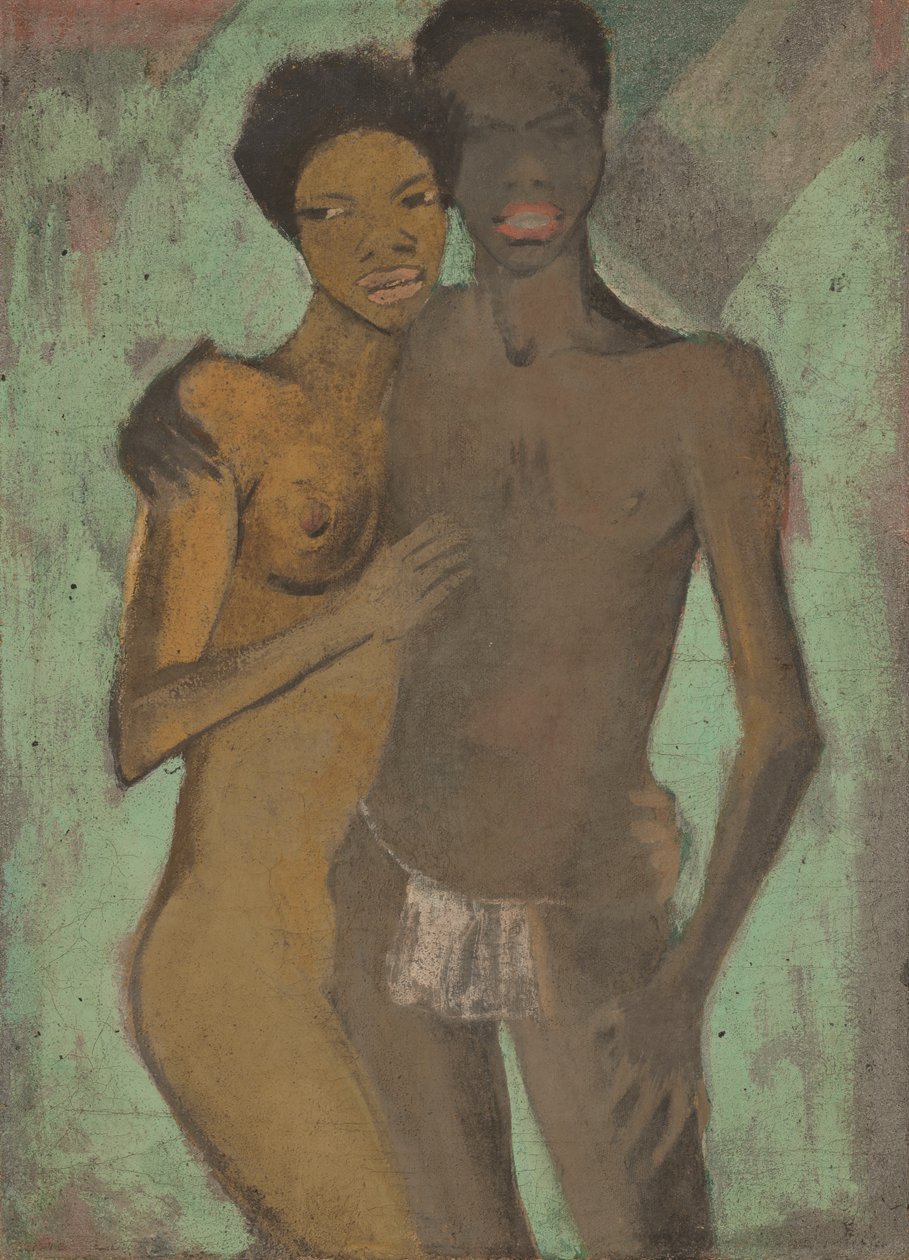 Liebespaar (Artistenpaar), ca. 1911 von Otto Muller or Mueller