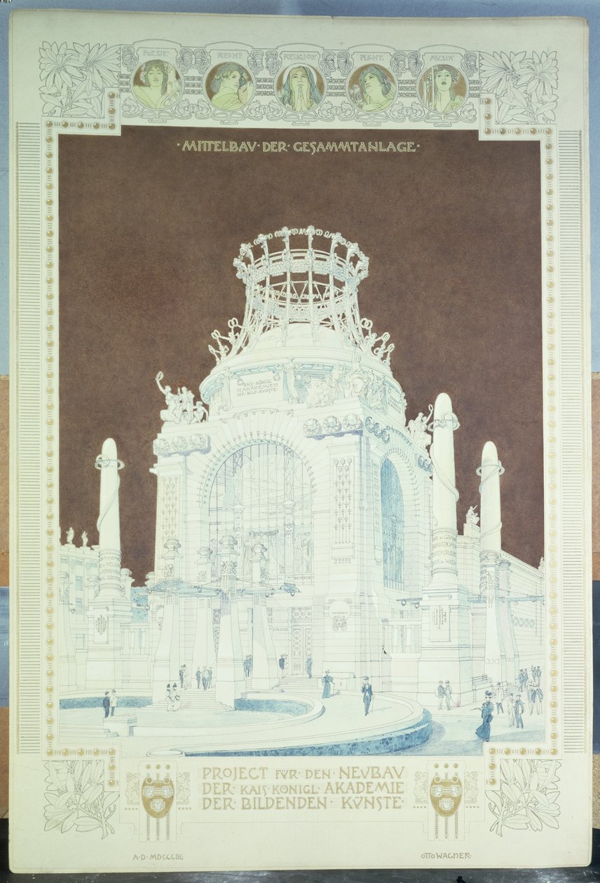 Akademie der bildenden Künste, Wien, Entwurf für die Ehrenhalle von Otto Wagner