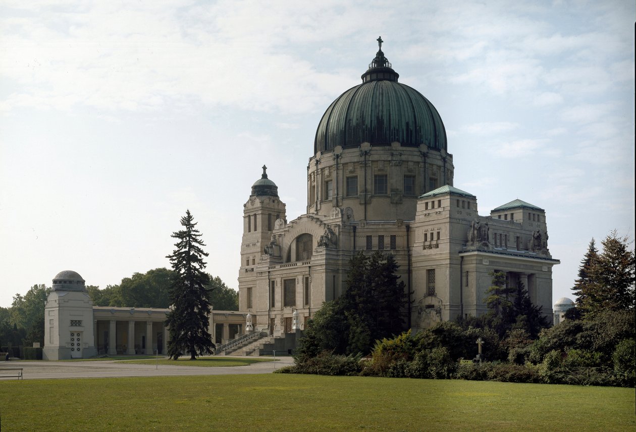 Blick auf das Familiengrab des Architekten Otto Wagner (1841-1918) von Otto Wagner