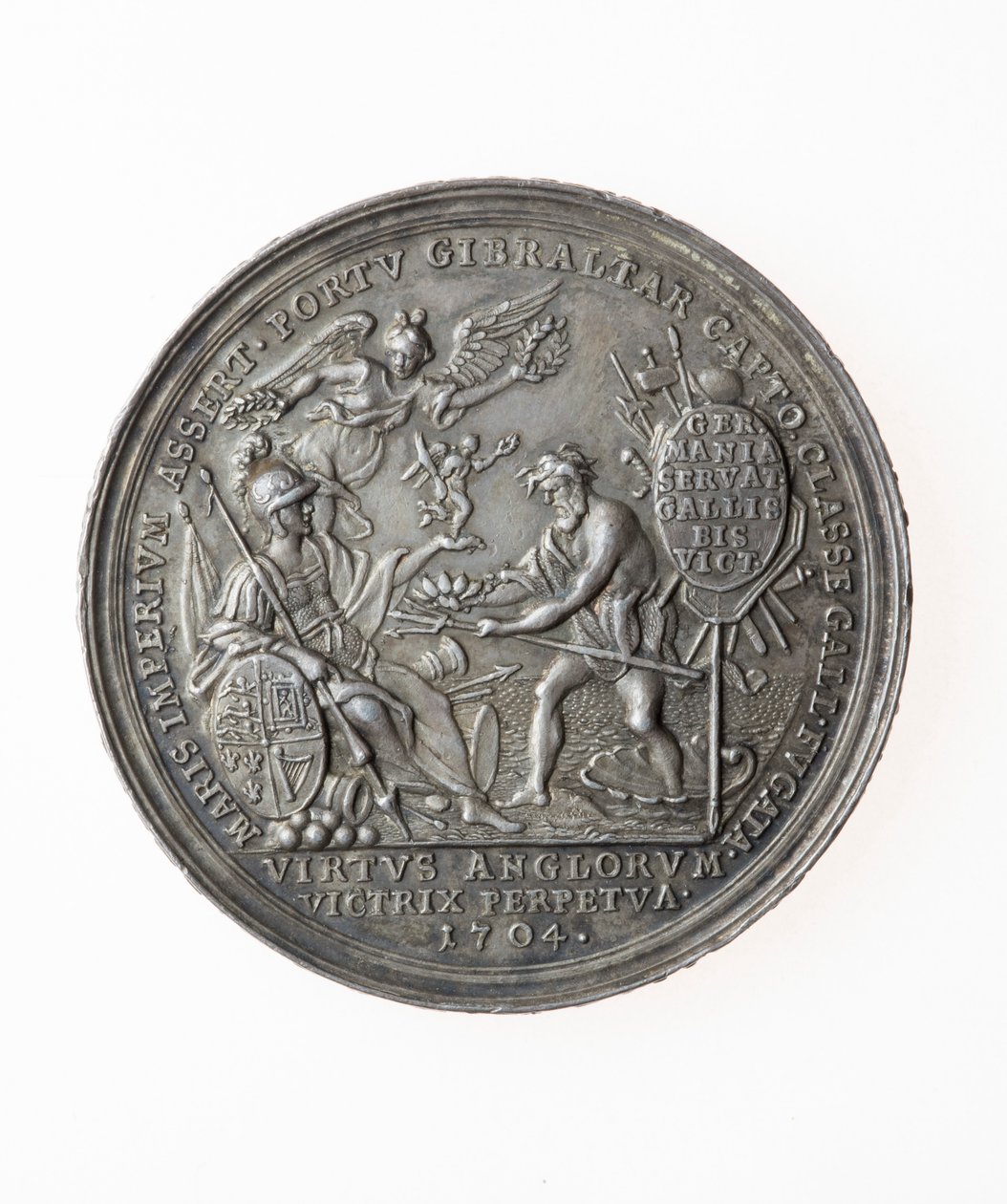 Medaille zur Erinnerung an britische Siege, 1704 von P. H. Muller