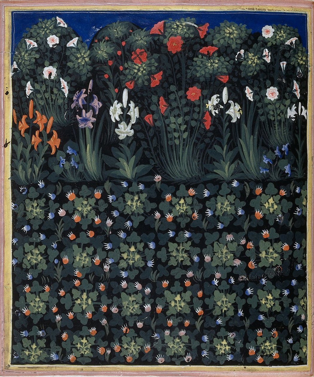 Garten aus Regia Carmina von Convenevole da Prato von Pacino di Buonaguida
