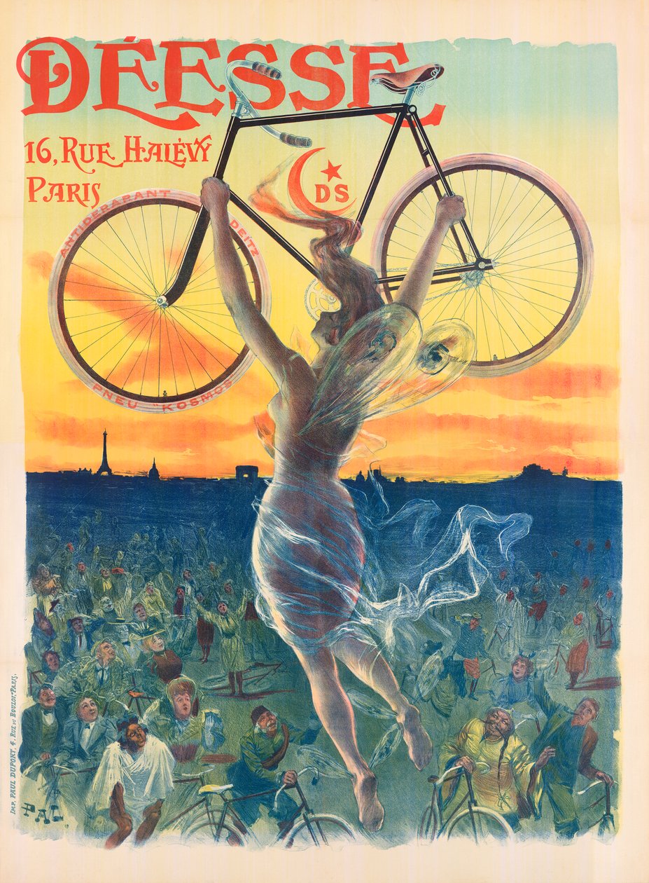 Französisches Jugendstil-Poster für Deesse-Fahrräder, ca. 1898 von Pal
