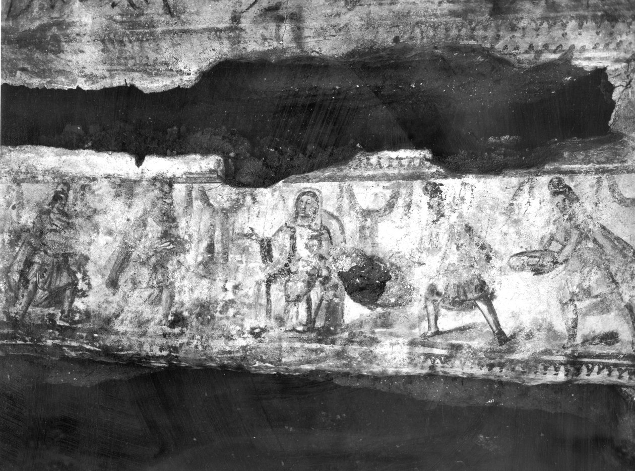 Anbetung der Heiligen Drei Könige (Wandmalerei) von Paleo Christian