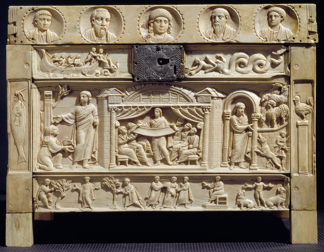 Reliquiar mit Szenen aus dem Alten und Neuen Testament von Paleo-Christian