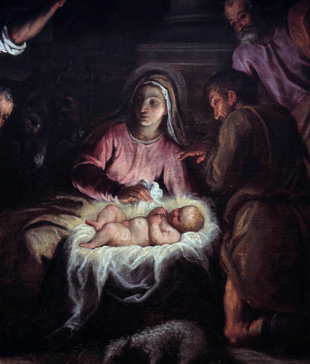 Die Anbetung der Hirten (Detail) von Palma Il Giovane