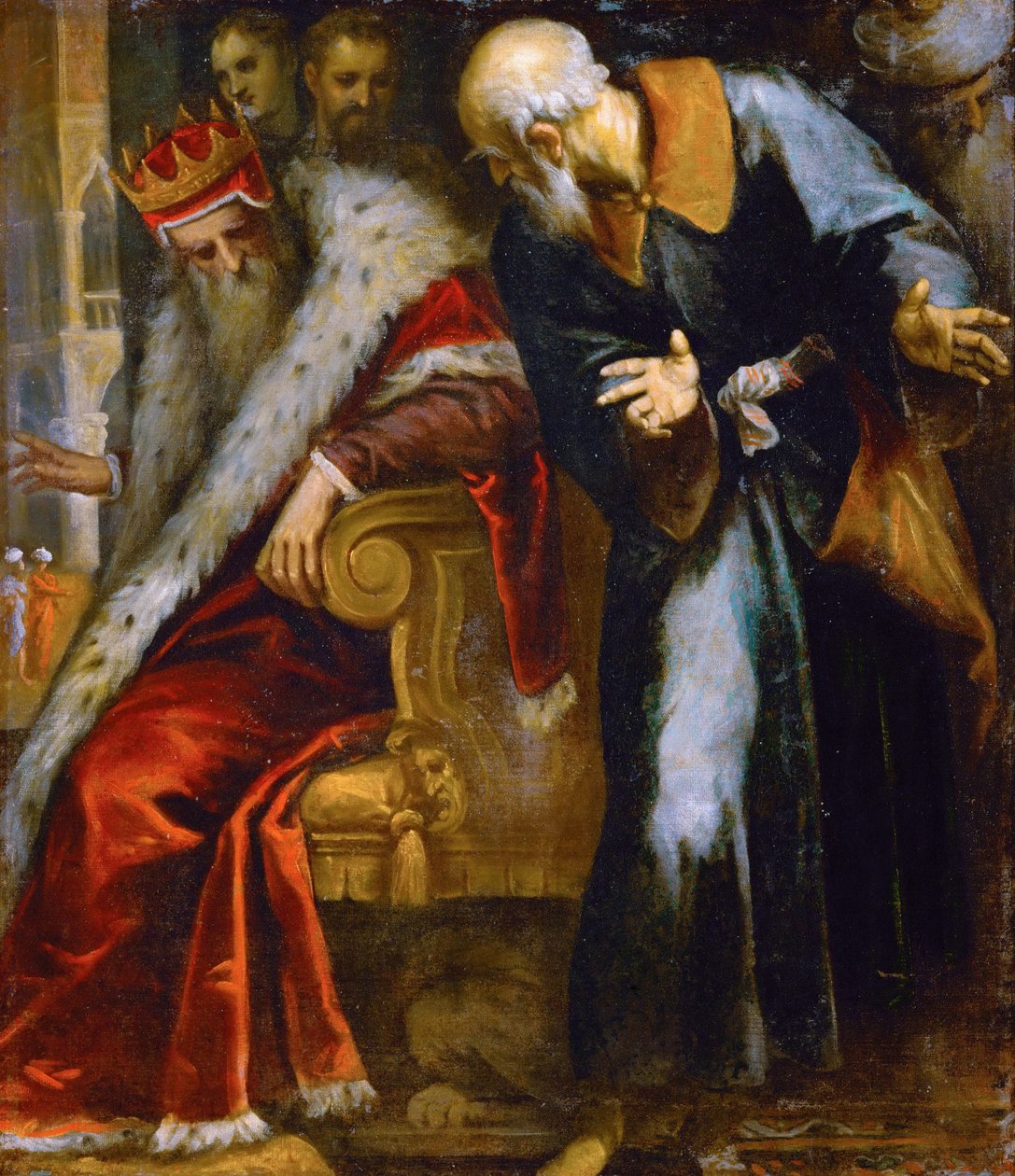 Der Prophet Nathan tadelt König David, von Palma il Giovane, Jacopo, der Jüngere von Palma Il Giovane