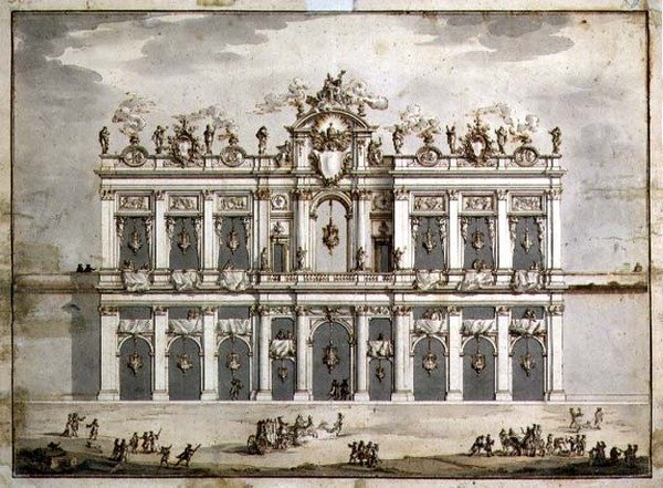Entwurf einer Fassade, wahrscheinlich für die 