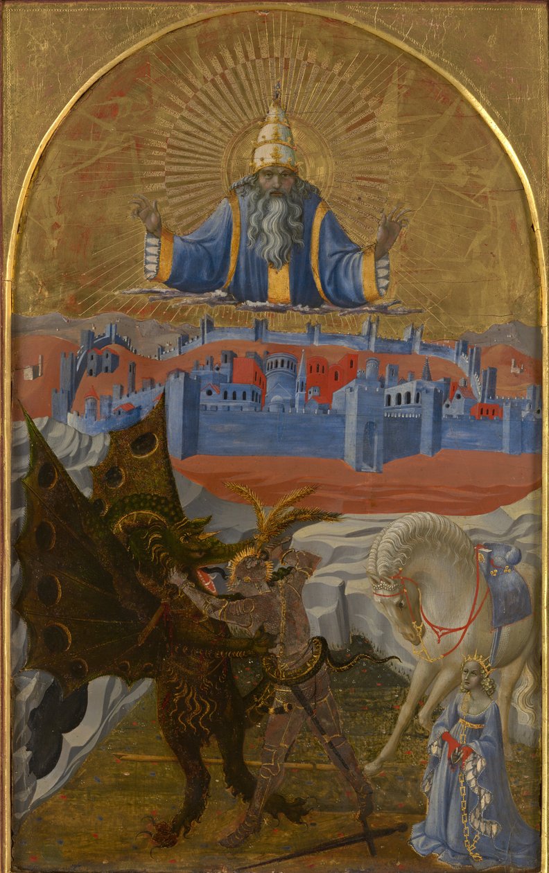 St. Georg tötet den Drachen von Paolo Uccello