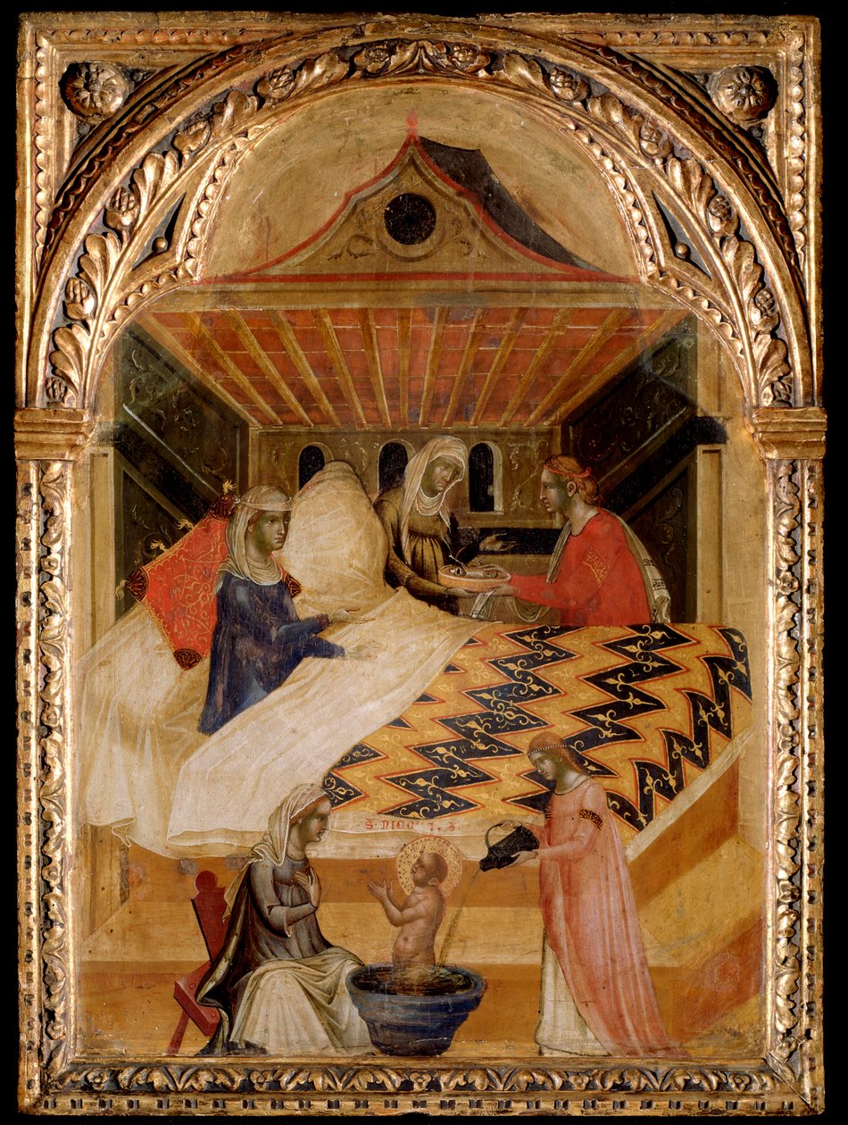 Die Geburt des heiligen Nikolaus von Myra von Paolo Veneziano