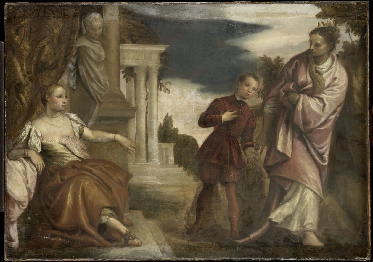 Die Wahl zwischen Tugend und Leidenschaft von Paolo Veronese (follower of)
