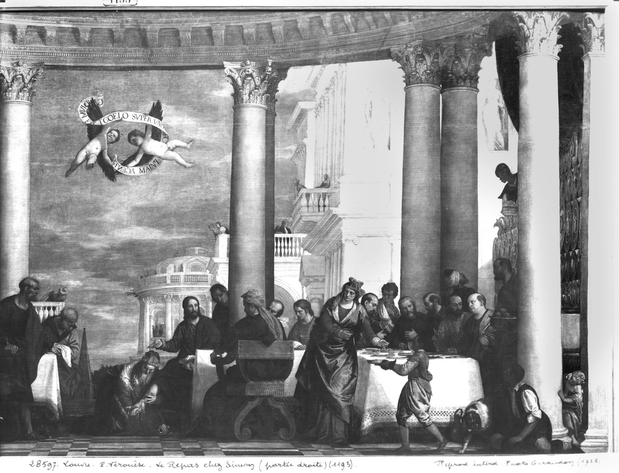 Das Mahl im Haus des Simon, des Pharisäers (Detail) von Paolo Veronese