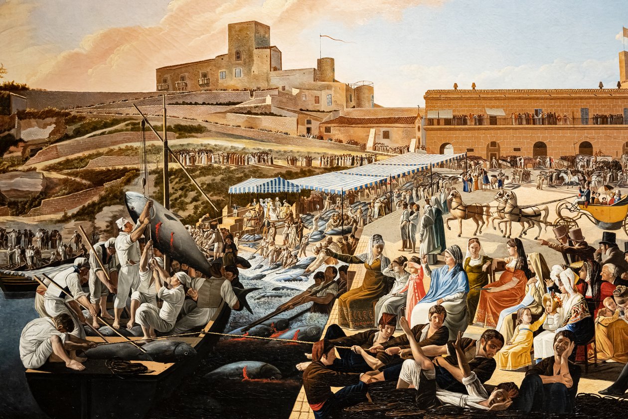 Die Thunfisch-Mattanza in Solanto in Anwesenheit der königlichen Familie von Paolo de Albertis