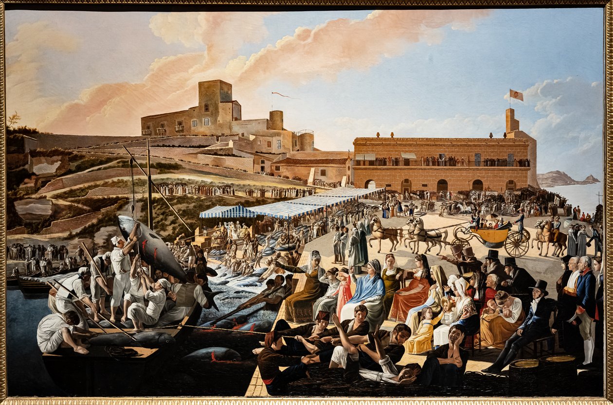 Die Thunfisch-Mattanza in Solanto in Anwesenheit der königlichen Familie von Paolo de Albertis