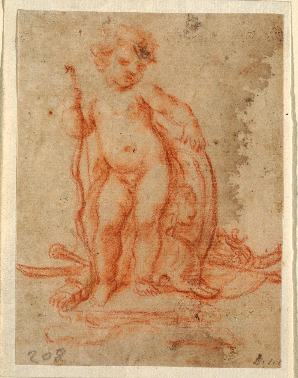 Entwurf für Amor und Trophäe der Waffen, 1710–28 von Paolo de Mattheis