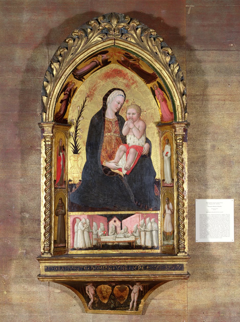 Die Jungfrau der Demut mit Engeln und Heiligen, ca. 1440 von Paolo di Stefano Badaloni Schiavo