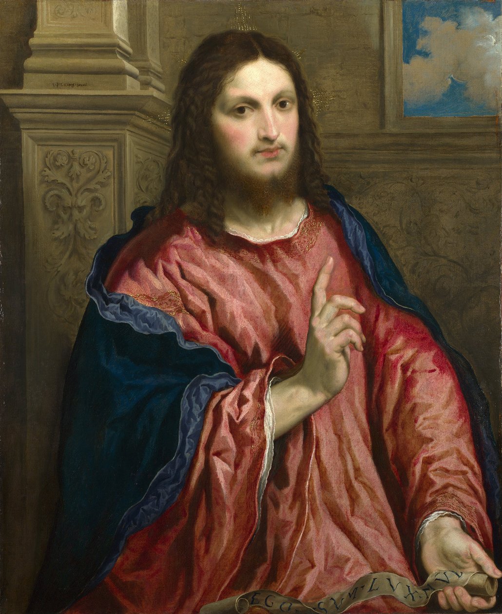 Christus als das Licht der Welt von Paris Bordone