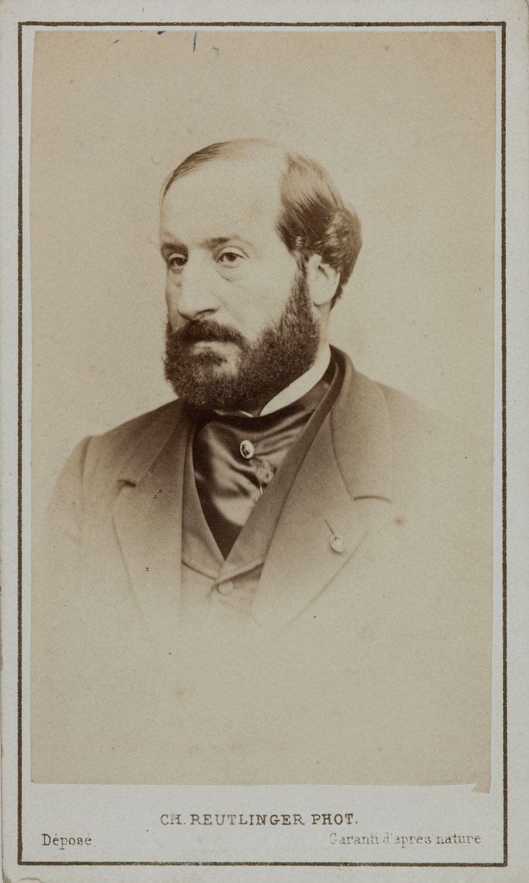 Porträt von Émile Augier 1820-1889 von Paris . Photo studio Reutlinger