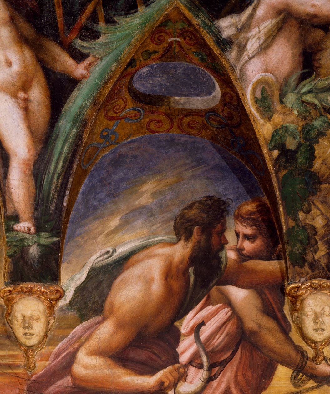 Aktäons Gefährten (aus dem Mythos von Diana und Aktäon) von Parmigianino