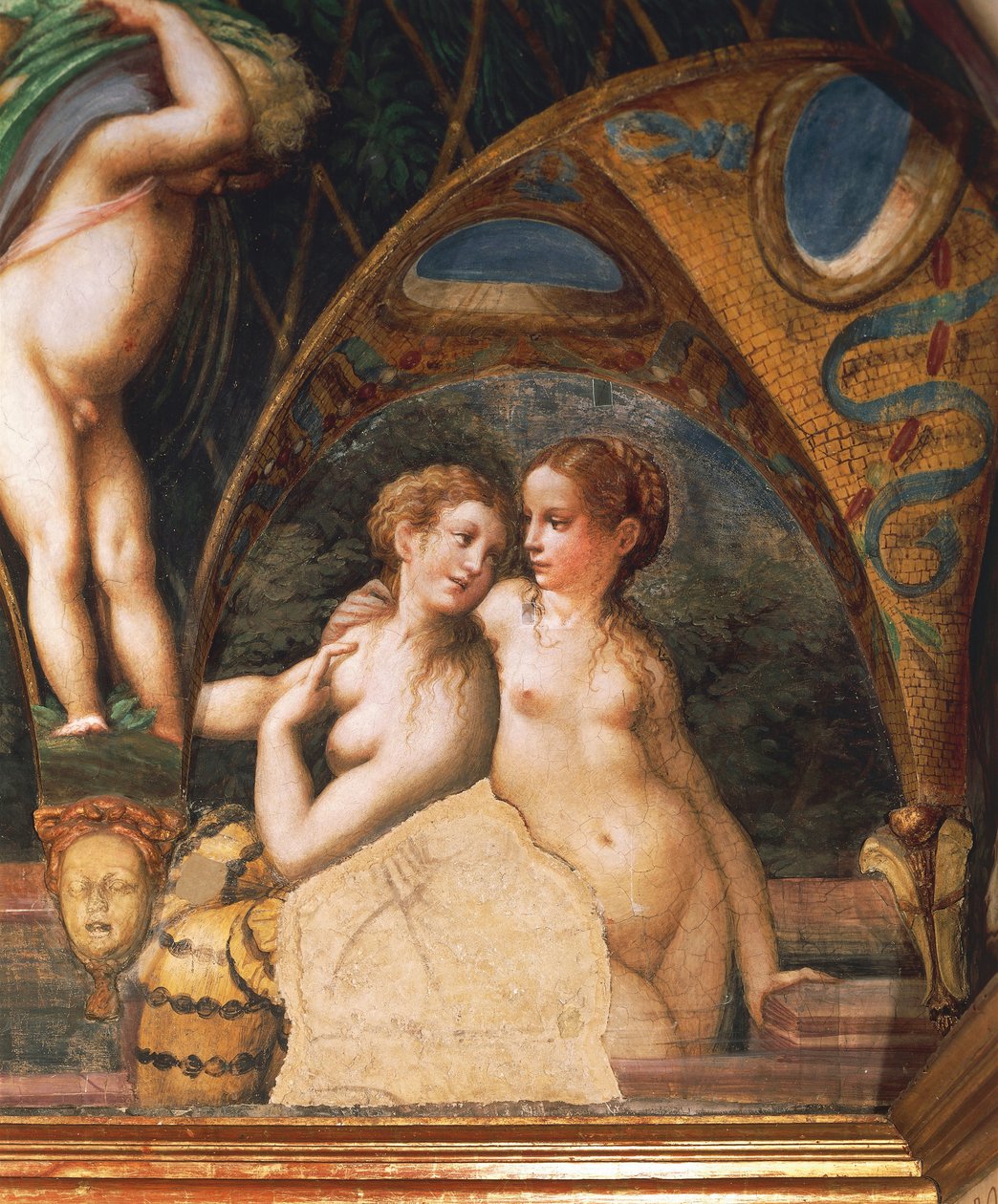 Paar Nymphen, aus dem Mythos von Diana und Aktäon von Parmigianino