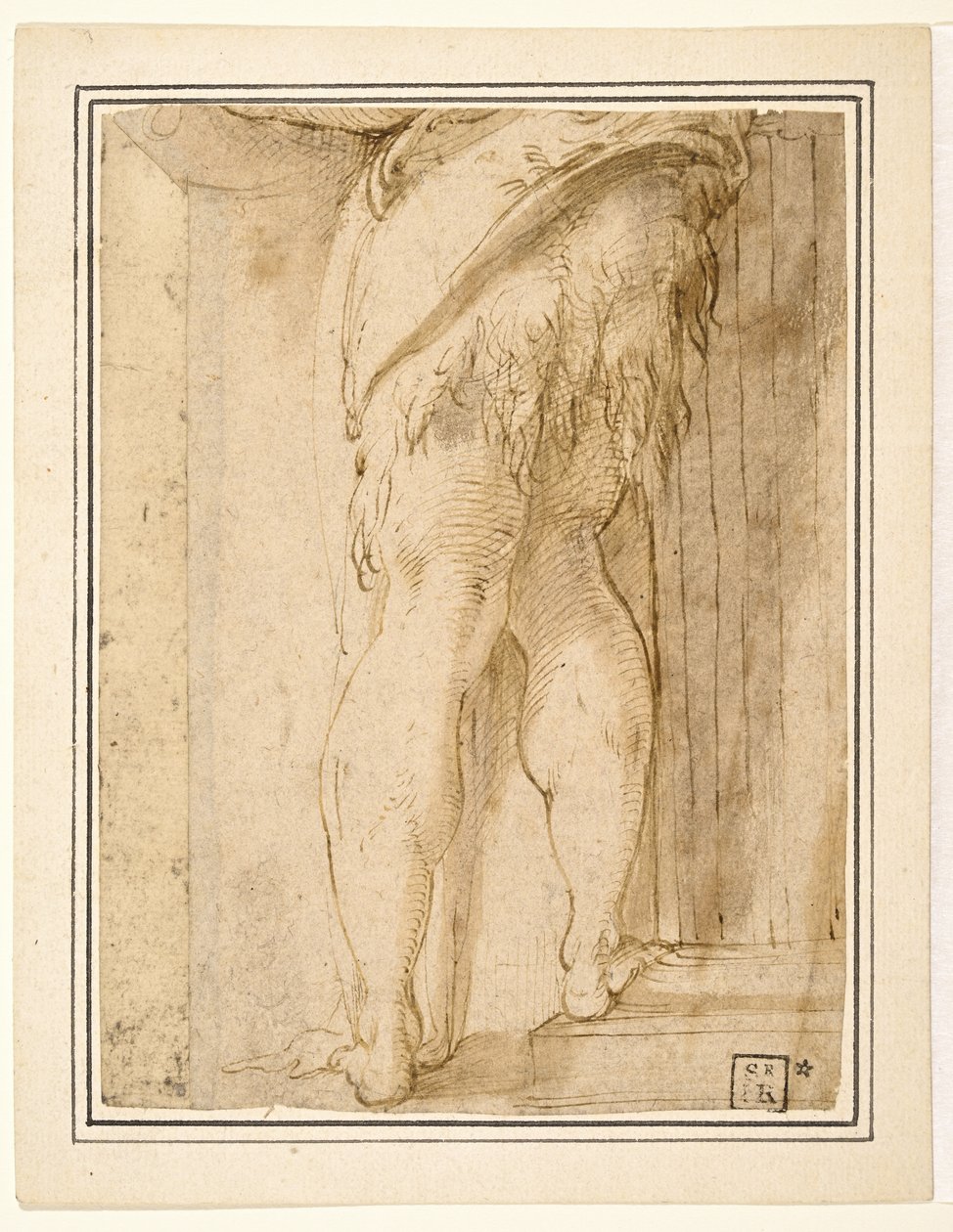 Studie für die Beine von Johannes dem Täufer von Parmigianino