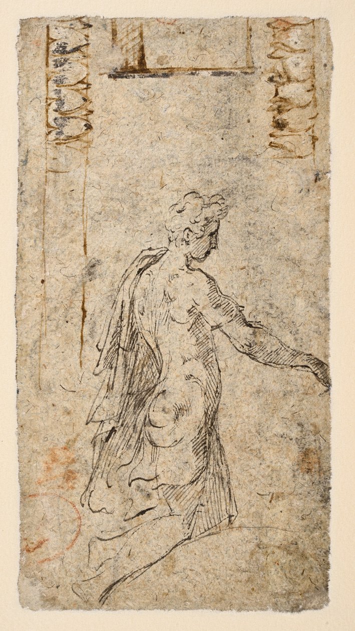 Studie eines knienden jungen Mannes von Parmigianino
