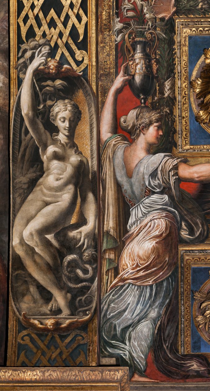 Die drei klugen Jungfrauen und die drei törichten Jungfrauen (Detail) von Parmigianino