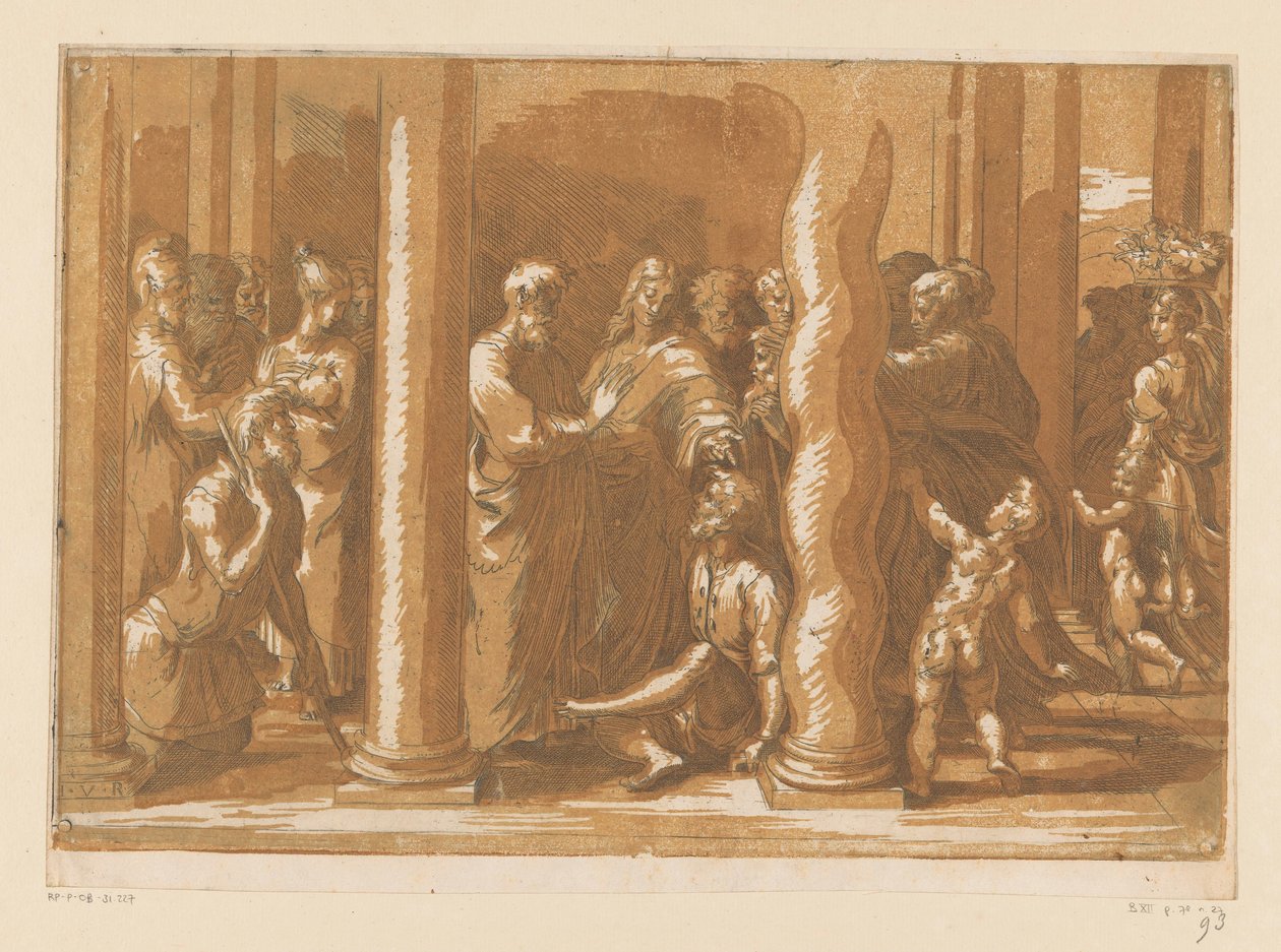 Heilige Petrus und Johannes heilen einen Lahmen von Parmigianino (attributed to)