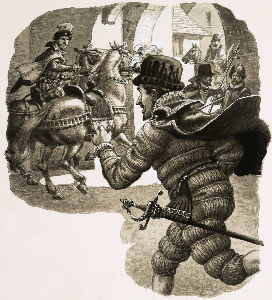 König Heinrich III. schlich sich wie einer seiner Untertanen aus Krakau von Pat (1907 95) Nicolle