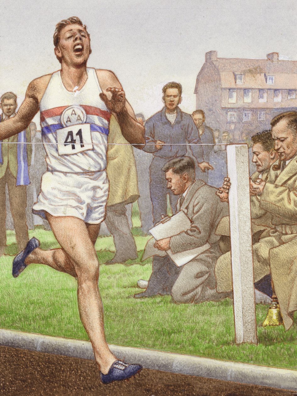 Roger Bannister läuft die erste Meile unter vier Minuten von Pat (1907 95) Nicolle