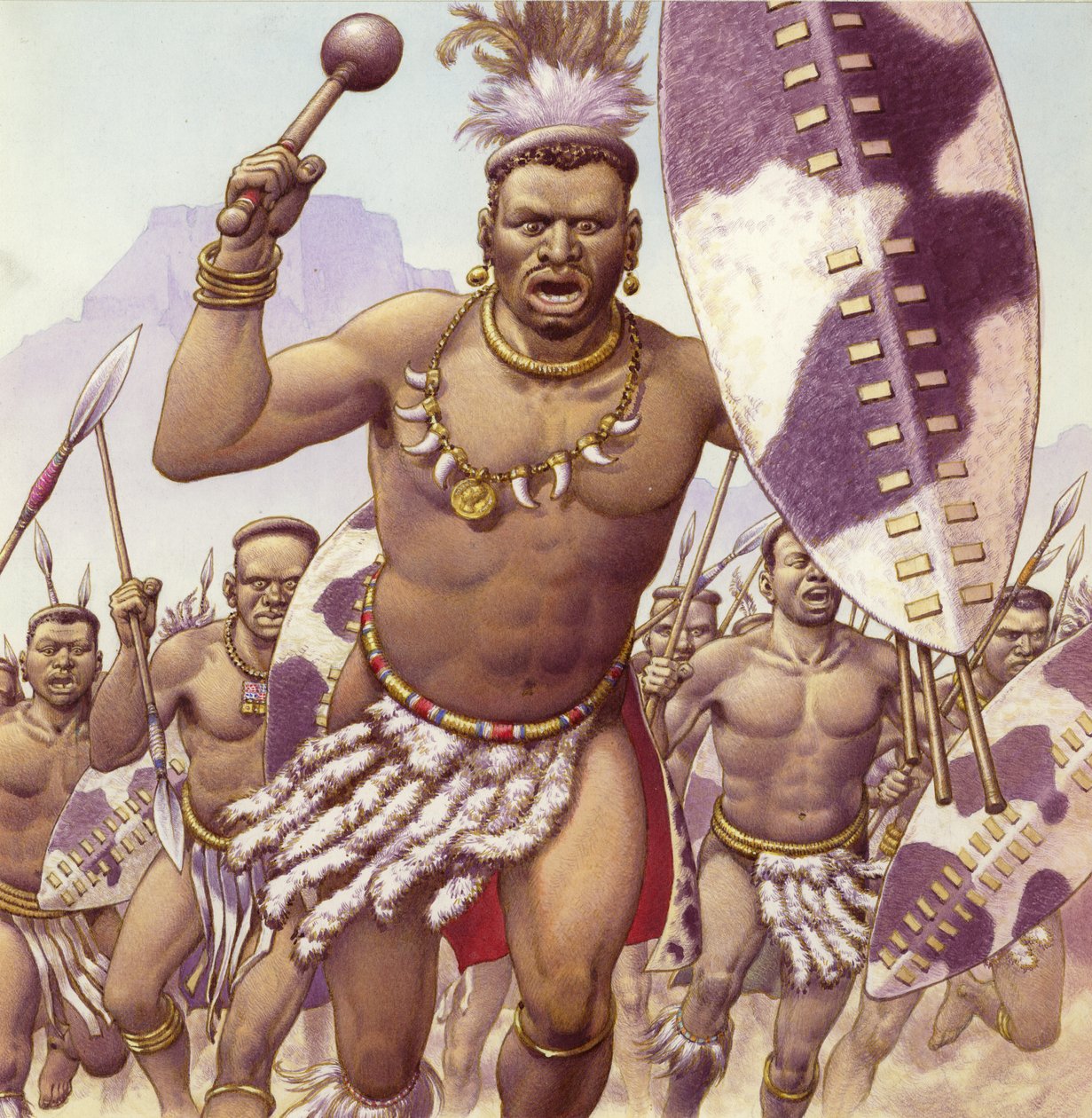 Zulu-Krieger von Pat (1907 95) Nicolle