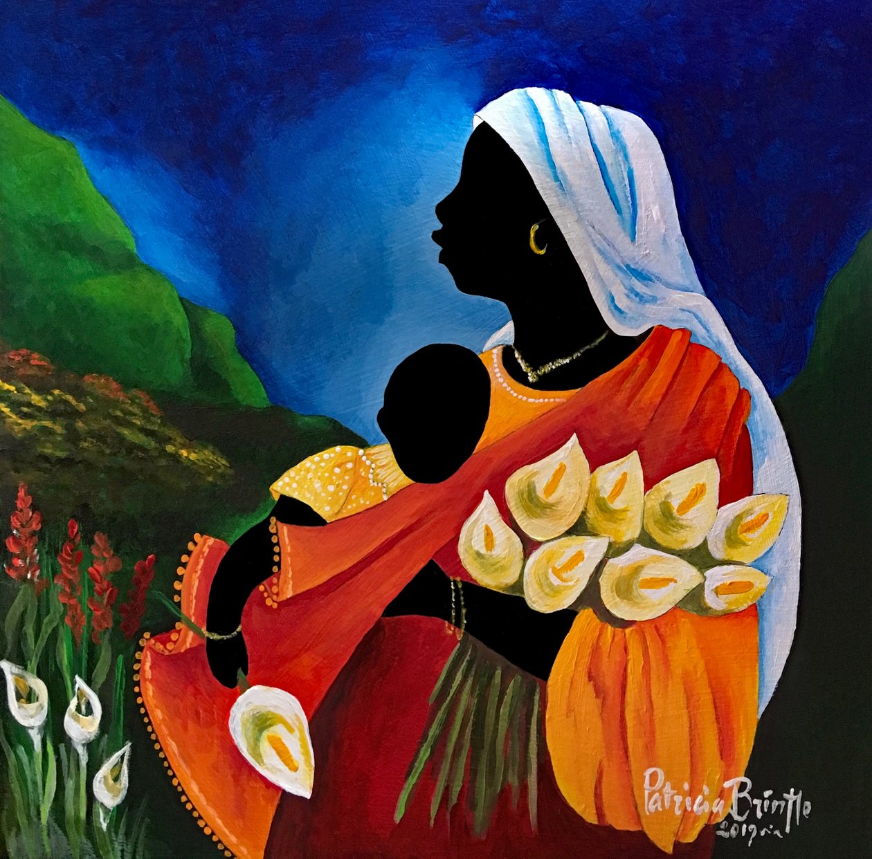 Madonna und Kind - Zärtlichkeit, 2019 von Patricia Brintle
