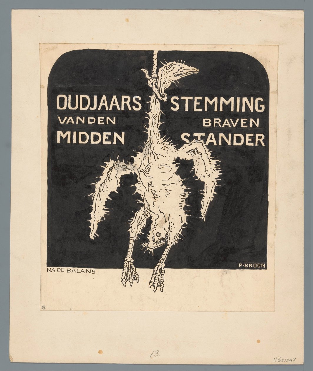 Kahlgepflückter Mittelständler von Patricq Kroon (signed by artist)