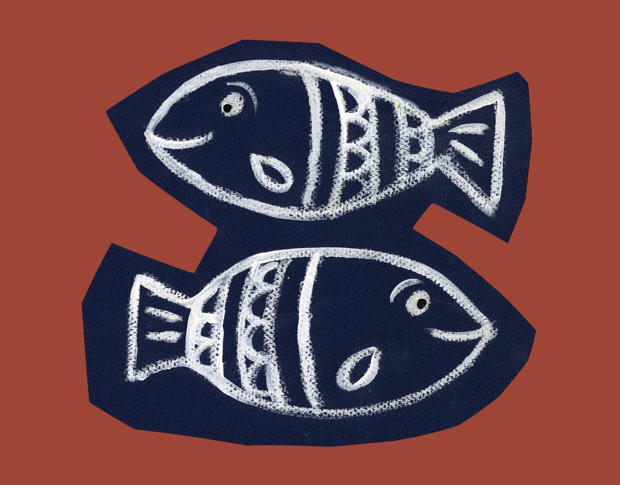 Horoskop: Das Zeichen der Fische. Illustration von P. La Porta von Patrizia La Porta