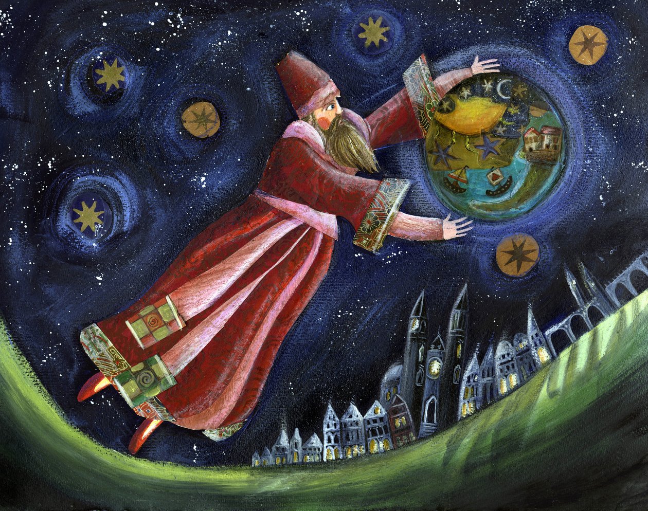 Michel de Nostradamus, Astrologe. Illustration von Patrizia La Porta. von Patrizia La Porta