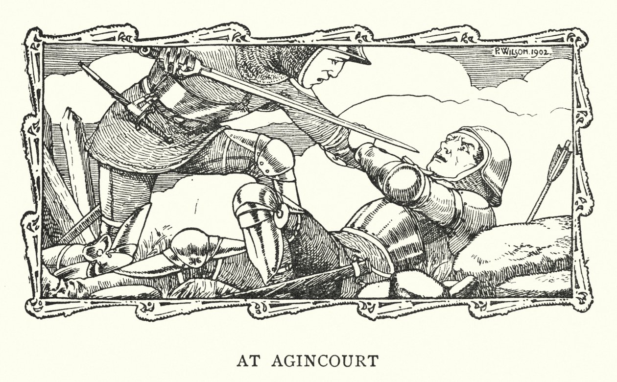 Die Schlacht von Agincourt von Patten (after) Wilson